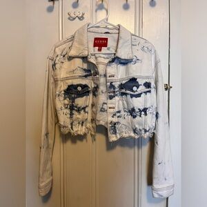 cropped distressed denim jacket